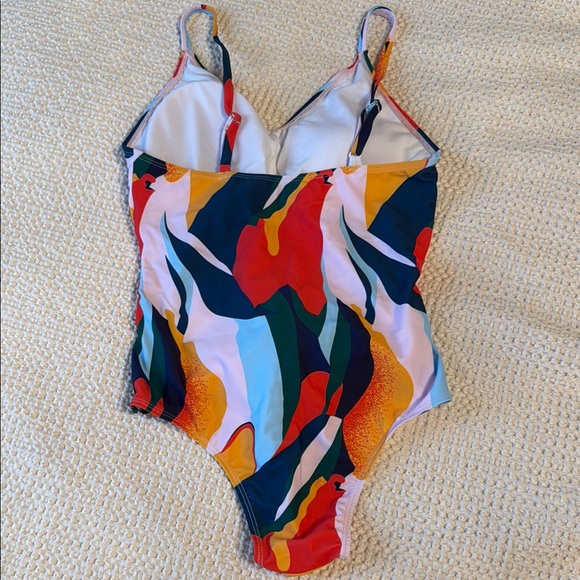 Colorful Abstract One-Piece Swimsuit - Picture 2 of 2